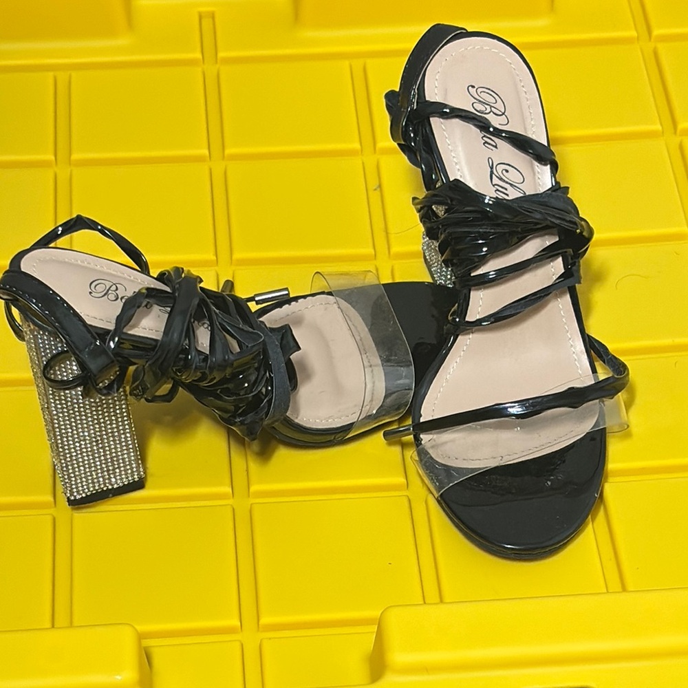 Black Strappy Heels
